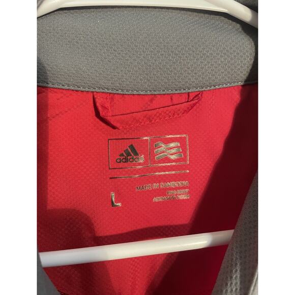 Lot of 2 Adidas Lightweight Golf Windbreaker Vests 1/4 Zip Mens Sz L Blue & Red - Picture 8 of 12